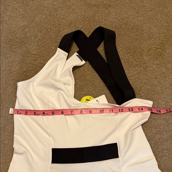 Prince White Tennis Dress with Black Straps - Picture 4 of 15